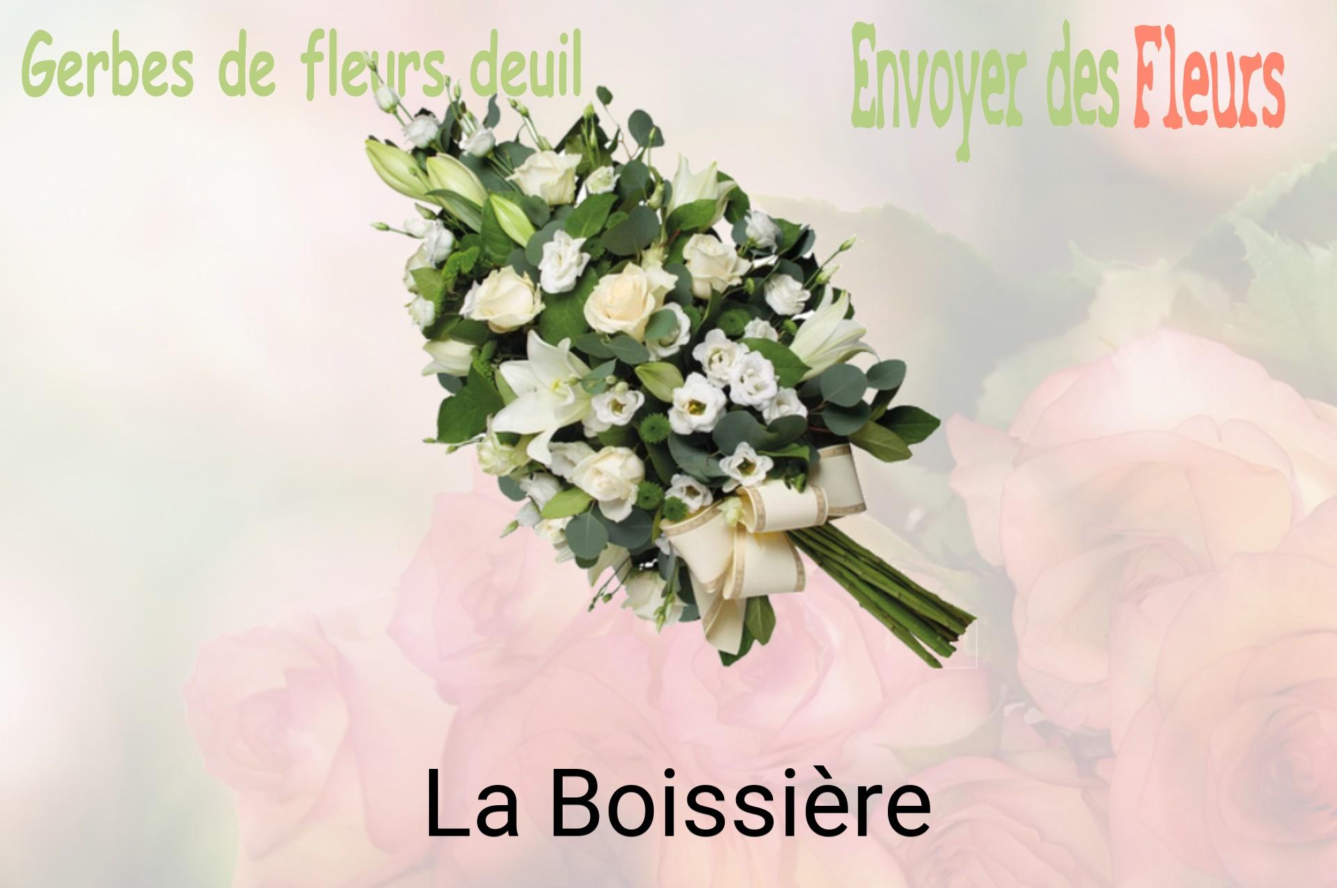 Gerbe de fleurs de deuil livrée à La Boissière